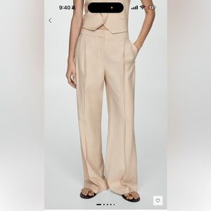 MANGO STRIPED SUIT PANTS SIZE 4 US NWT